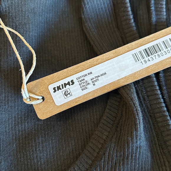 Skims Cotton Rib Tank Soot New FIRM - Picture 4 of 7